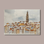 pintura aguarela torre clérigos